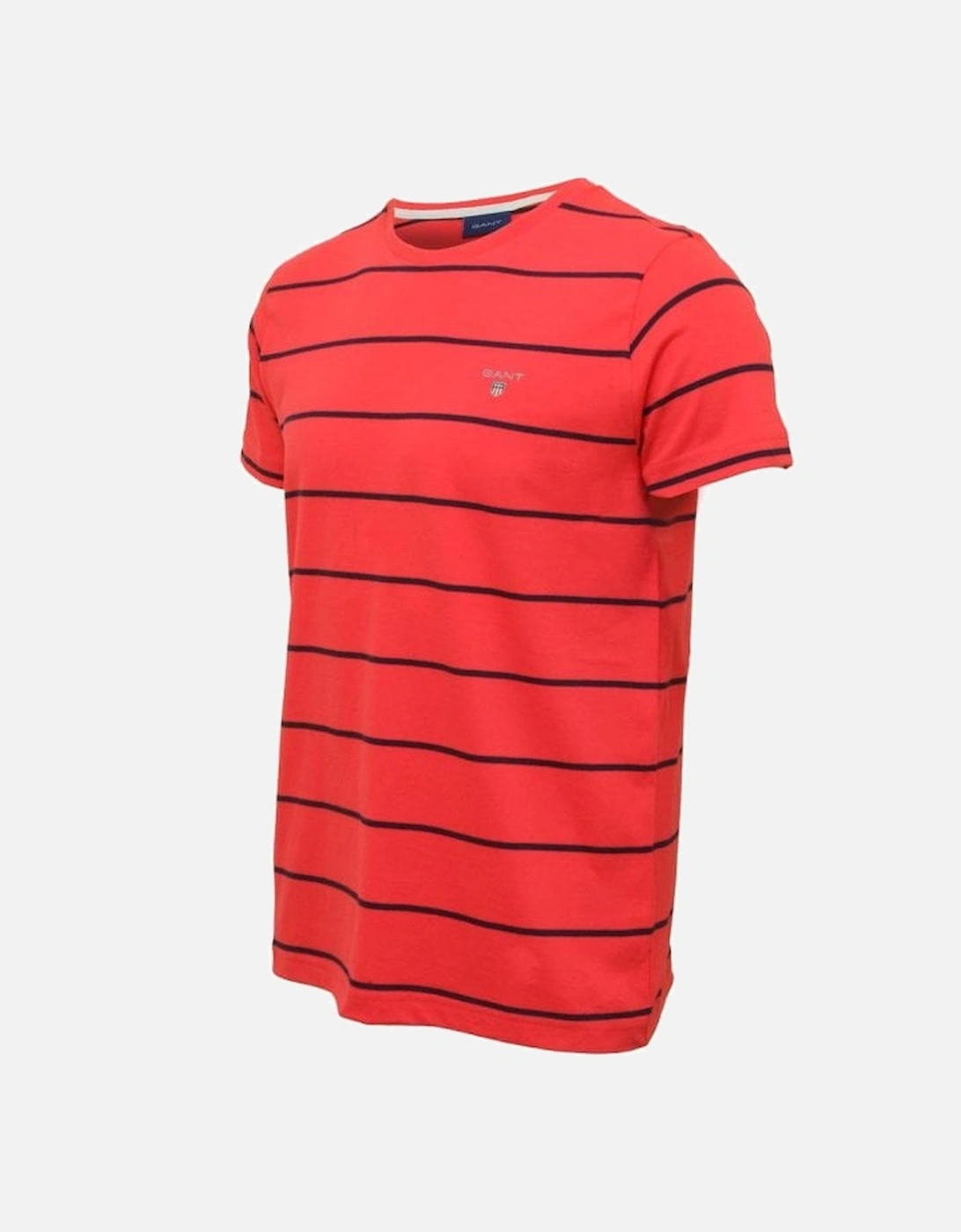 Breton Stripe Crew-Neck T-Shirt, Watermelon Red