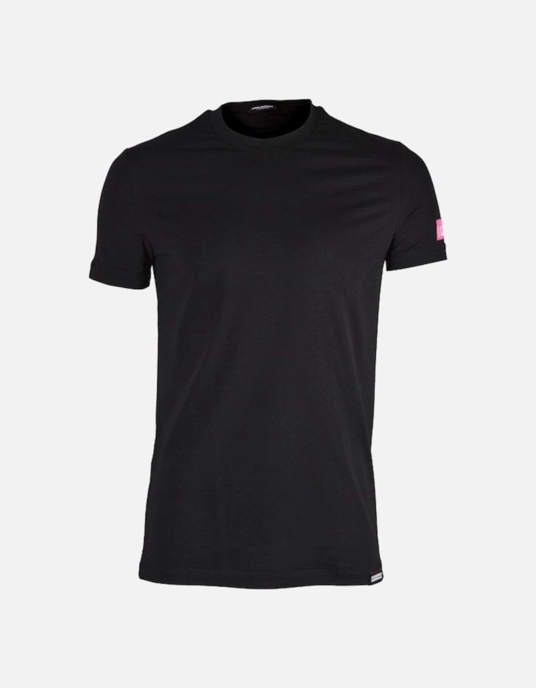 ICON Sleeve T-Shirt, Black/fuxia