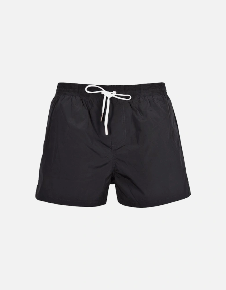 ICON Rear Logo Swim Shorts, Black/white