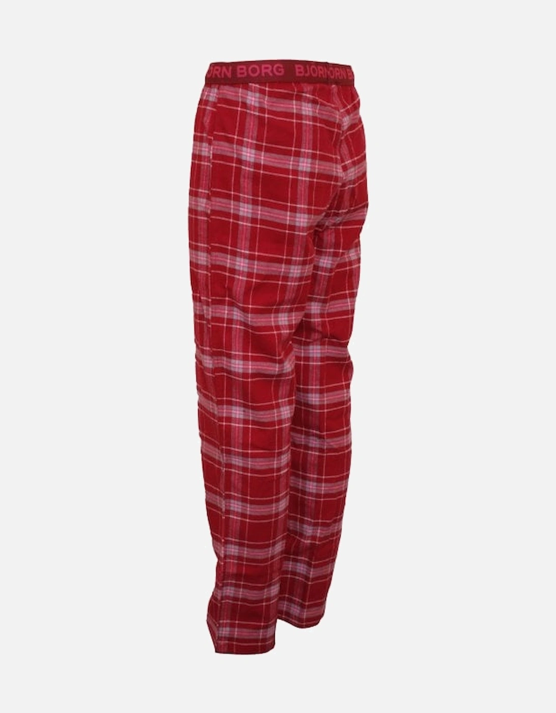 Boys Check Flannel Boys Pyjama Bottoms, Rumba Red