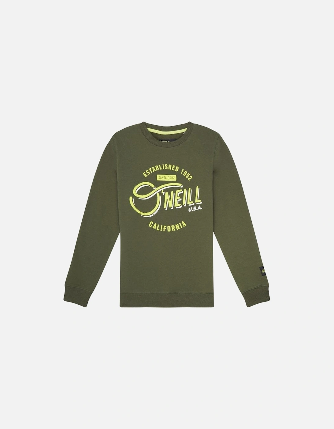 LB Cali Crew-Neck Boys Sweatshirt, Forest Night