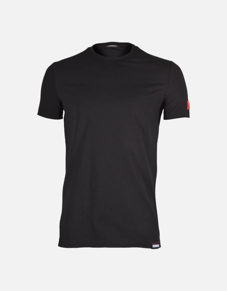 ICON Patch T-Shirt, Black/coral