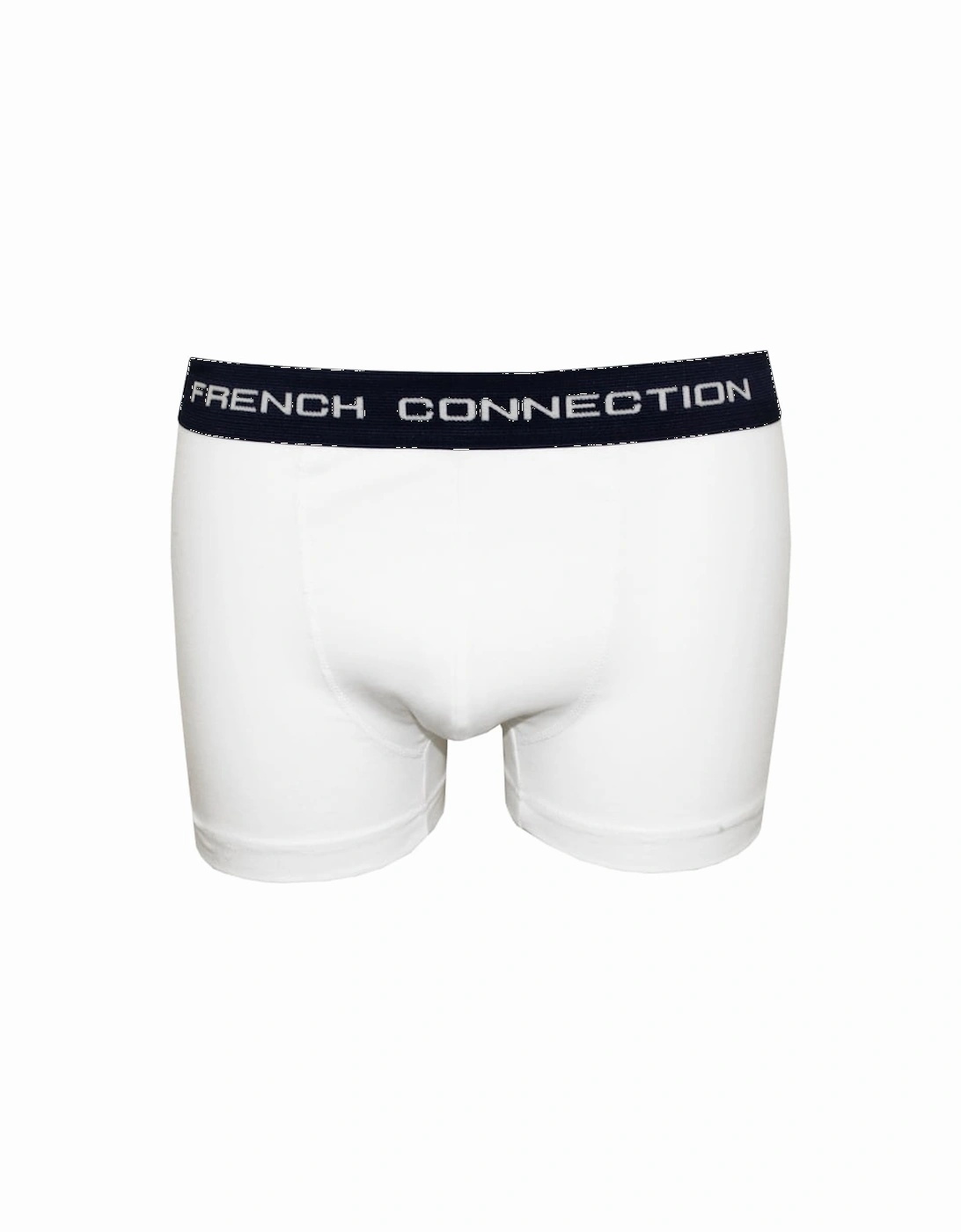 3-Pack Stretch Cotton Boxer Trunks, White/Navy/Stripes