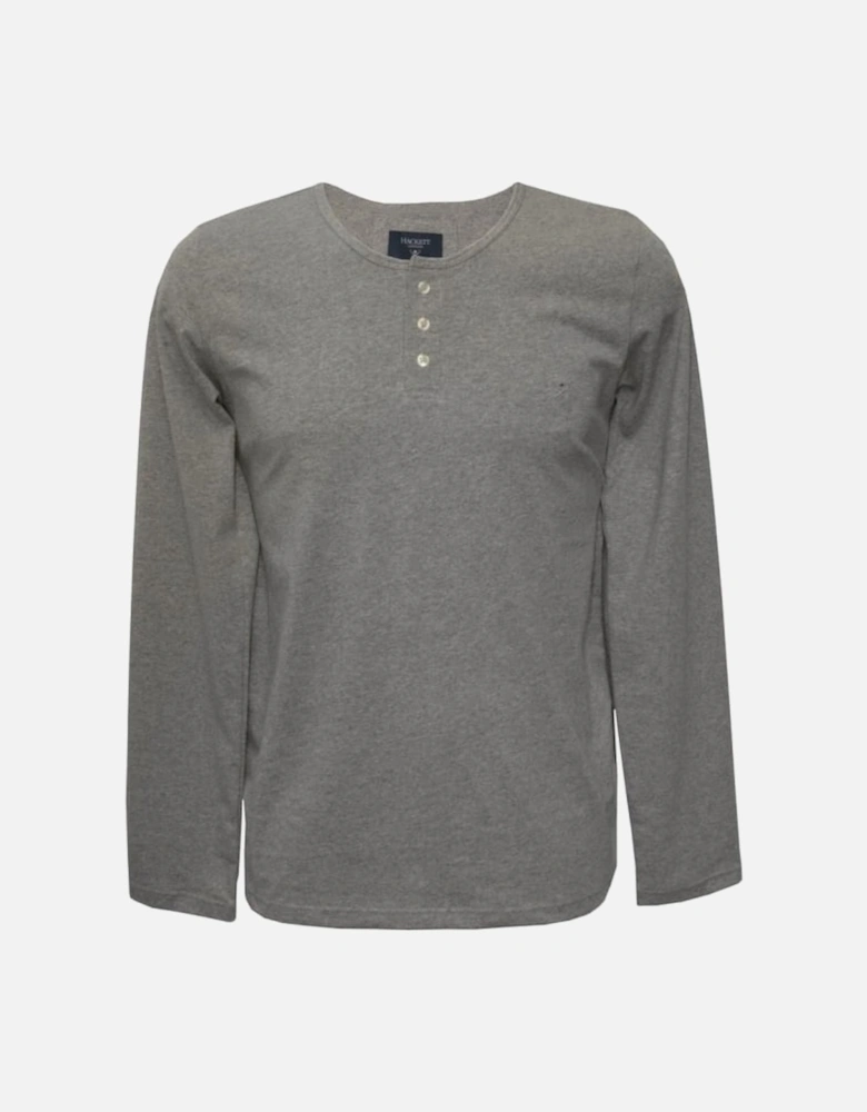 Henley Long-Sleeve T-Shirt, Grey