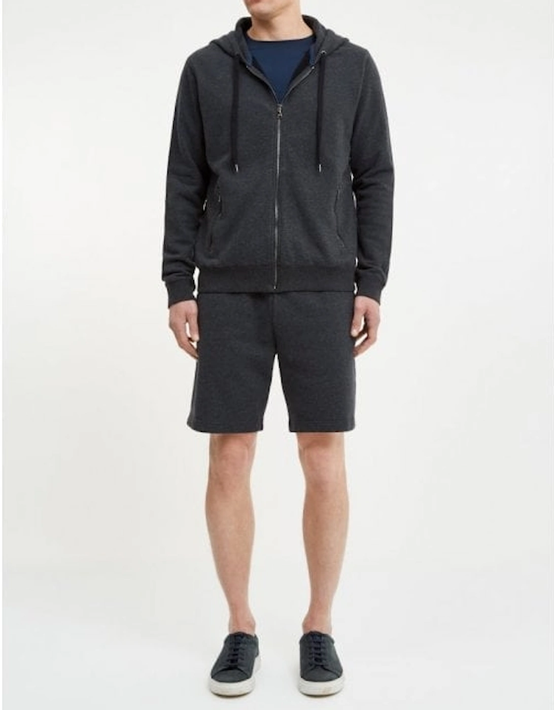 Devon Luxe Track Shorts, Charcoal