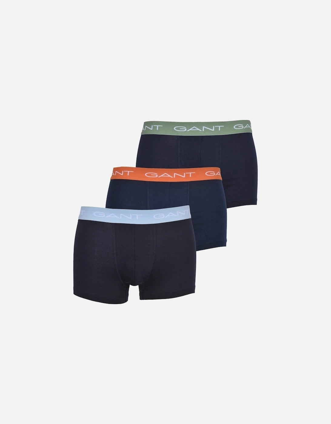 3-Pack Contrast Waistband Boxer Trunks, Navy, 8 of 7