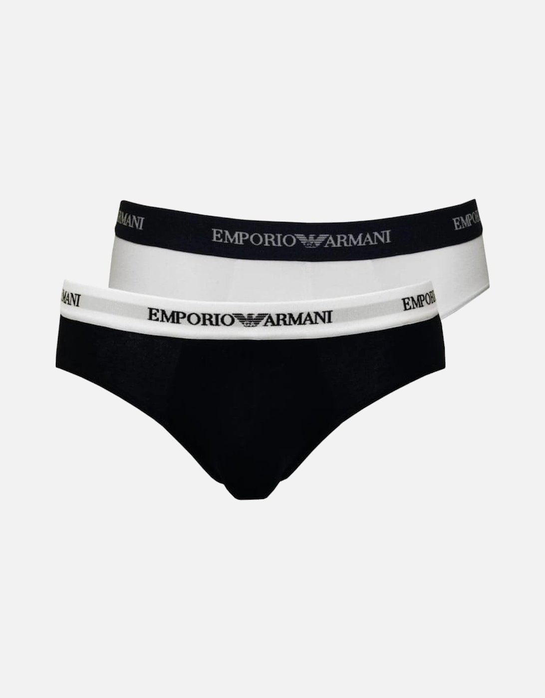 2-Pack Logoband Contrast Waist Briefs, Navy/White, 5 of 4