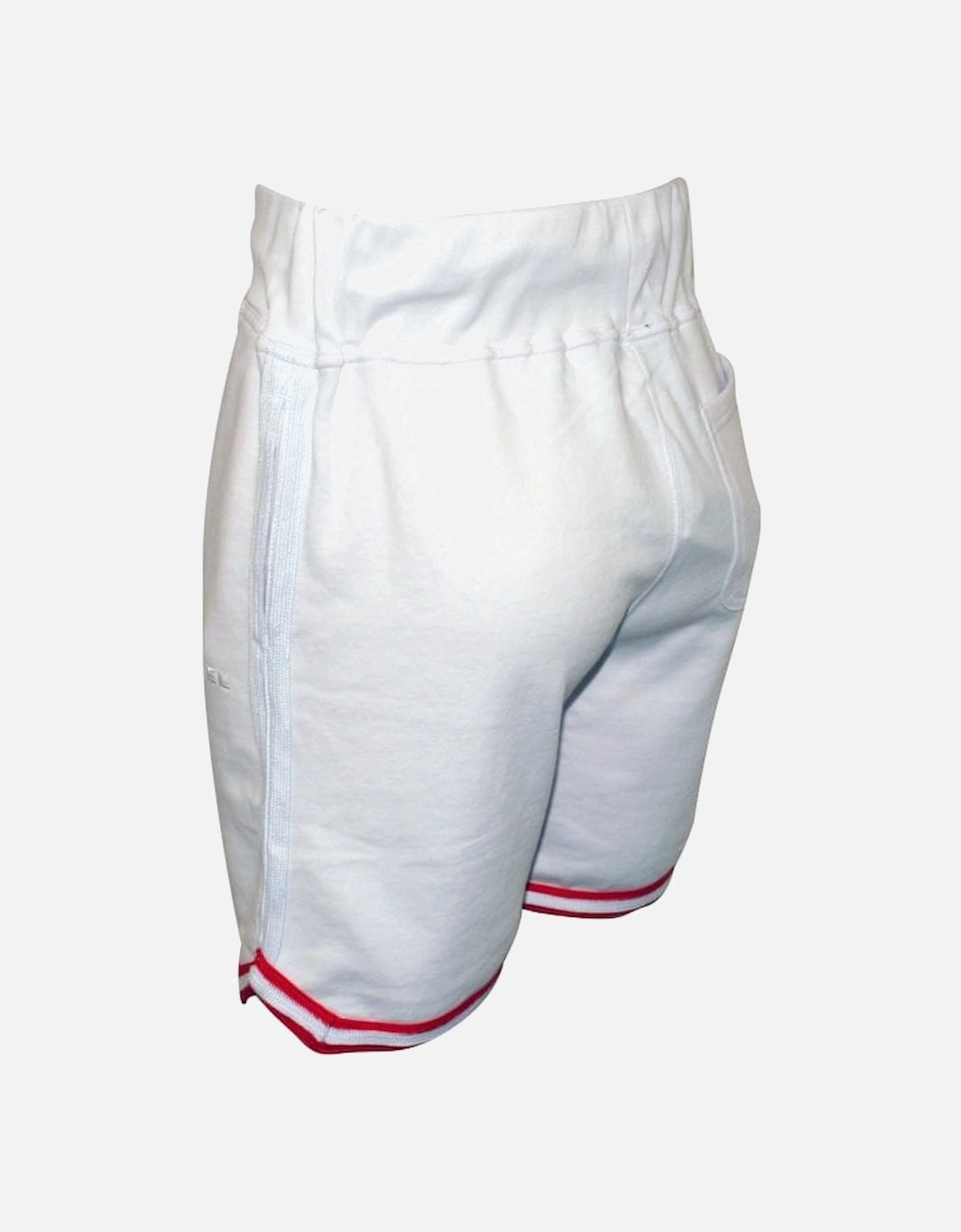 Contrasting Twin Stripe Jersey Shorts, White