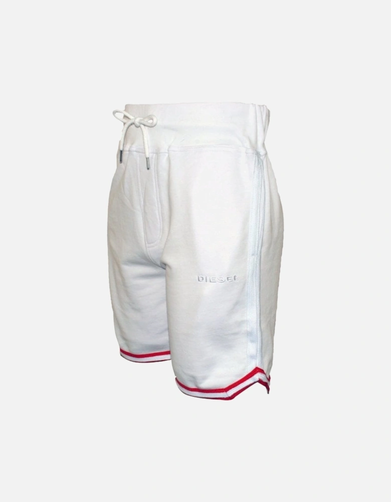 Contrasting Twin Stripe Jersey Shorts, White