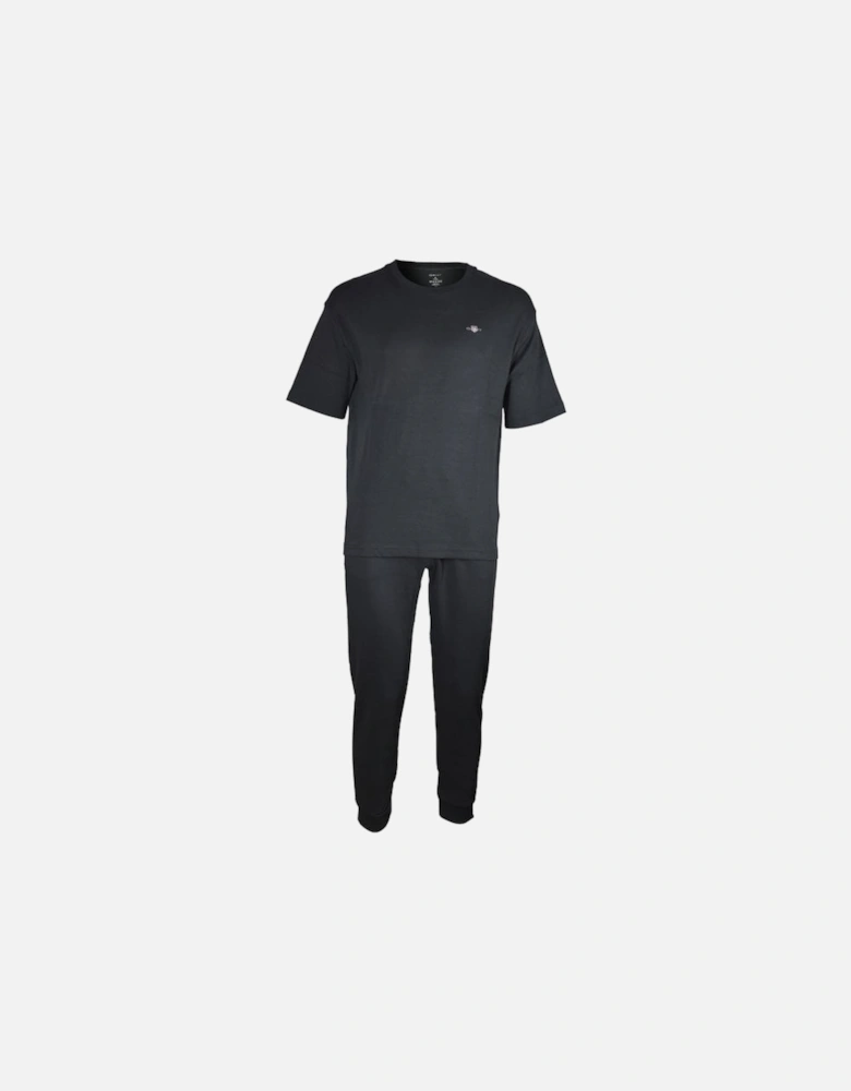 Premium Cotton Loungewear Set, Black