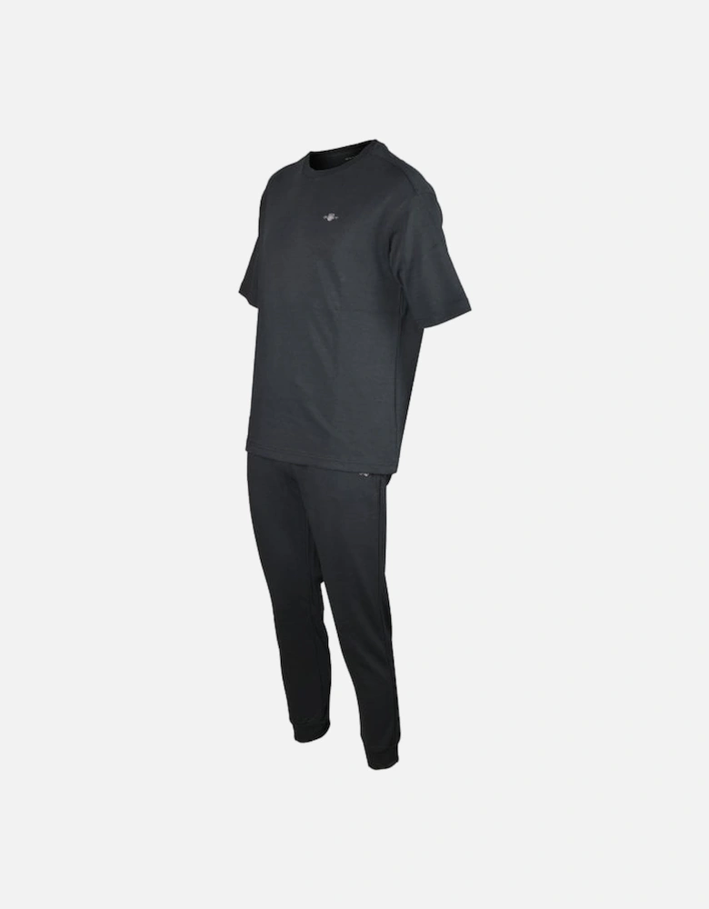 Premium Cotton Loungewear Set, Black