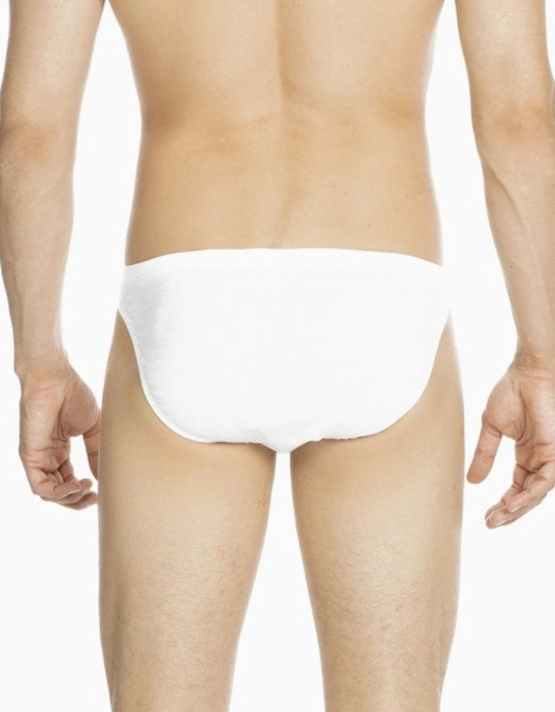 Premium Cotton Comfort Micro Brief, White