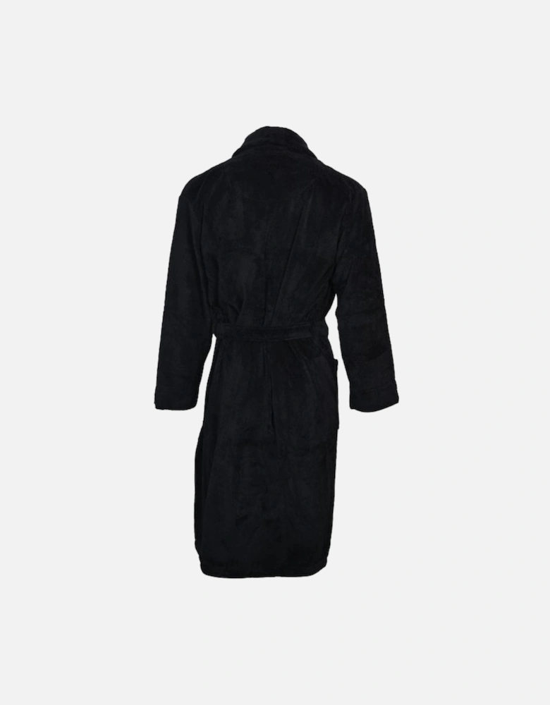 Towelling Bathrobe, Black