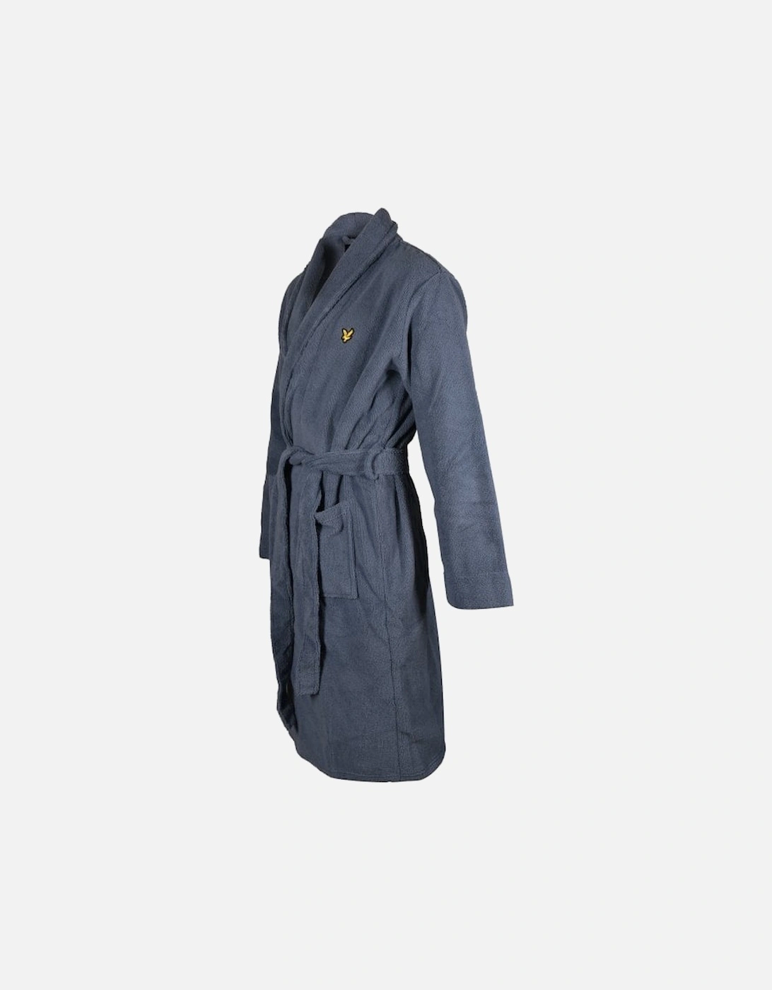 Towelling Bathrobe, China Blue