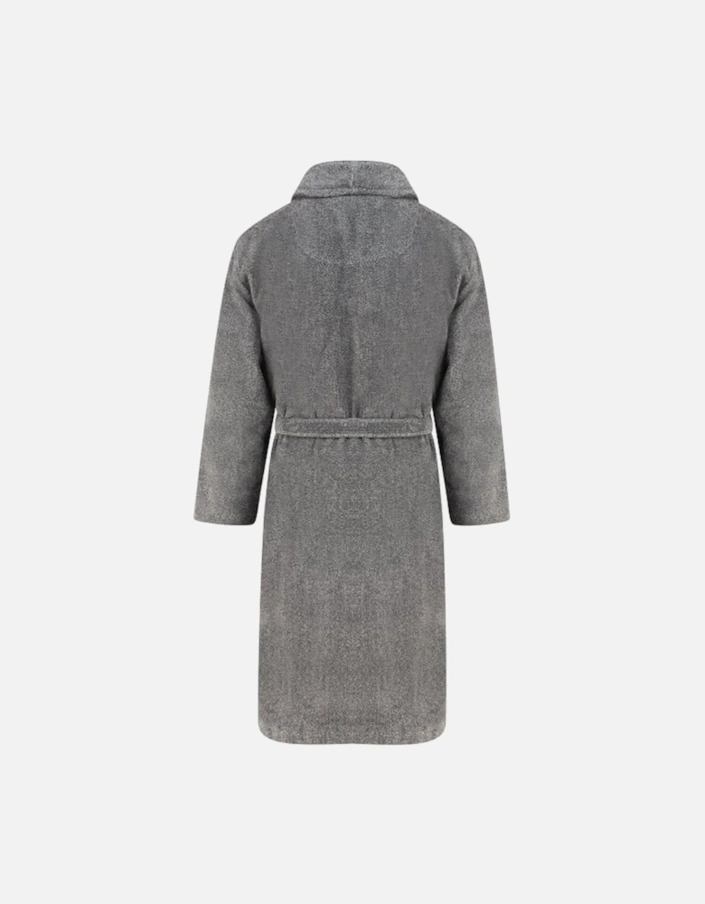 Towelling Bathrobe, Grey Marl