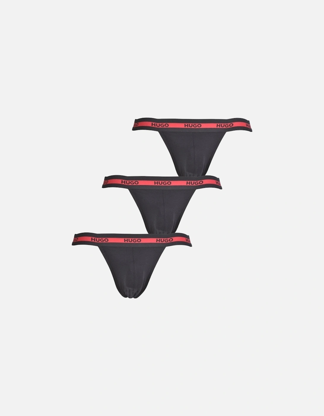 3-Pack Organic Cotton Red Stripe Jockstraps, Black, 6 of 5