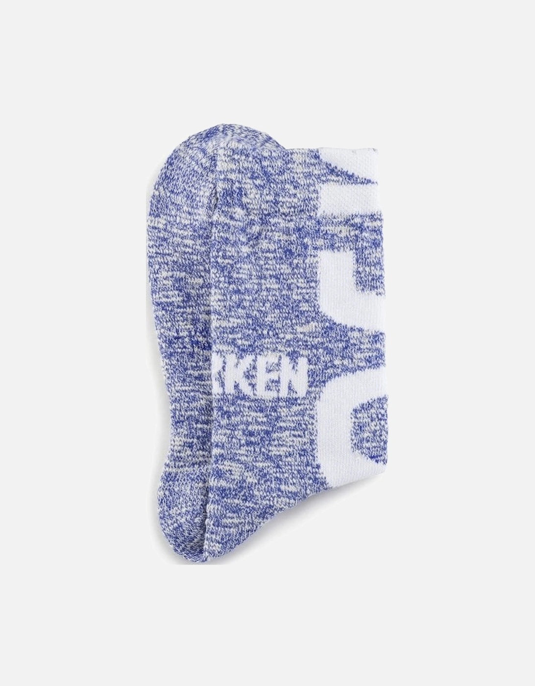 Cotton Slub Logo Socks, Deep Ultramarine