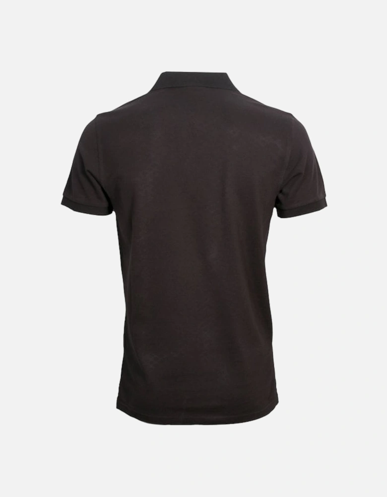 Solid Pique Polo Shirt, Black