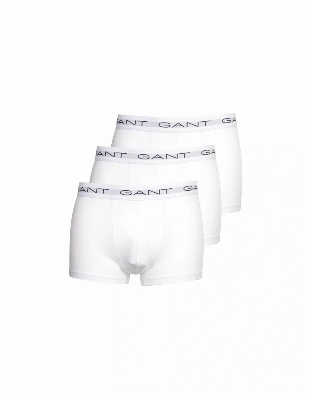 Cotton Stretch 3-Pack Boxer Trunks, White, 6 of 5
