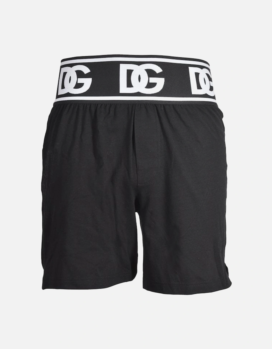 Oversize DG Logo Waistband Lounge Shorts, Black, 4 of 3