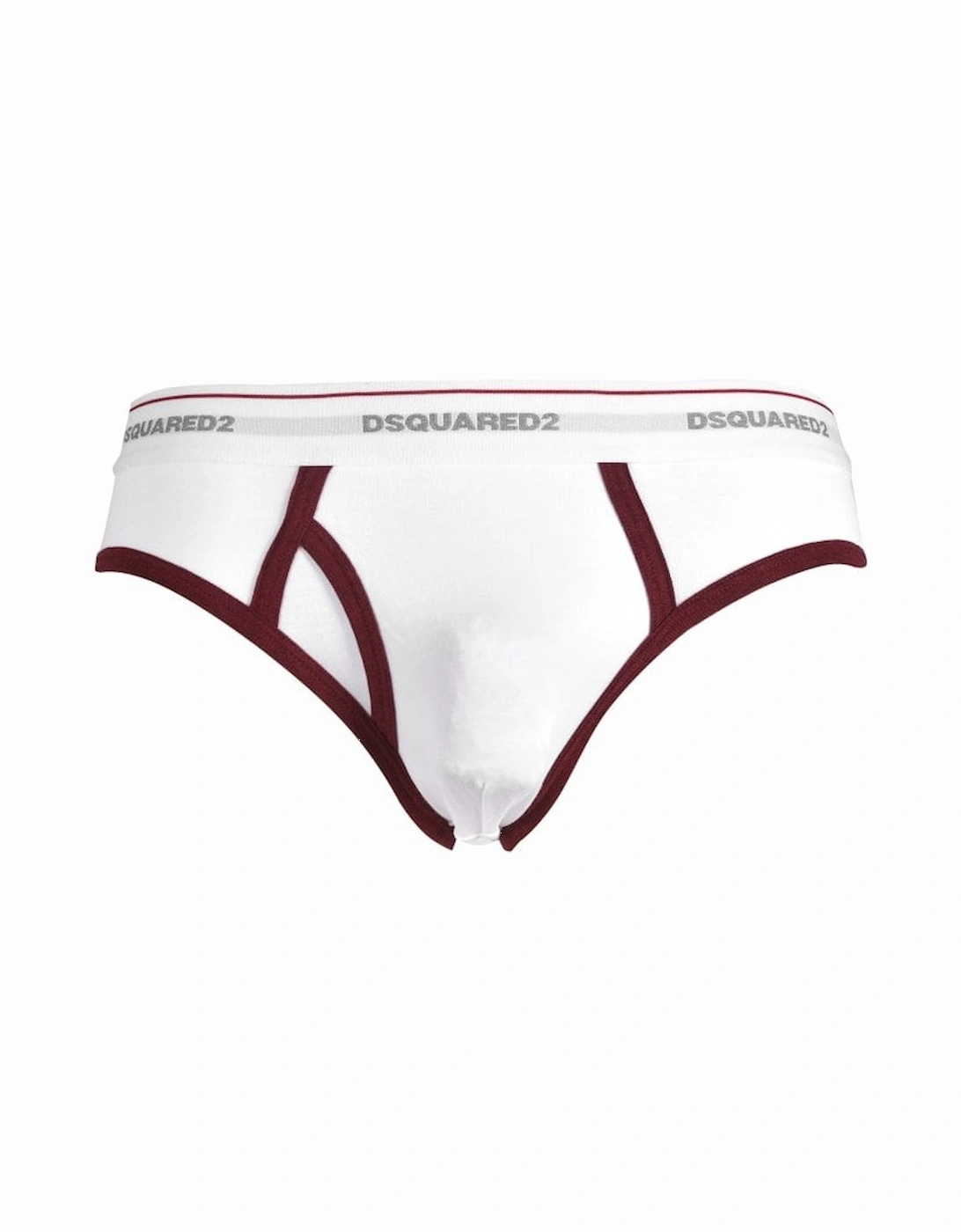 Kiss The Pine Brief, White/bordeaux, 5 of 4