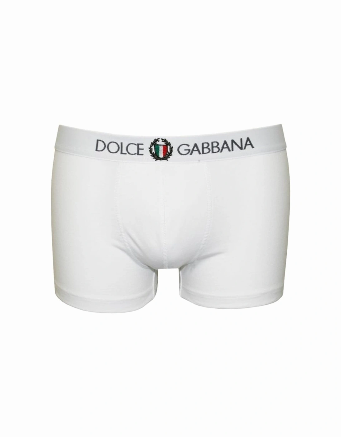 Boxer Trunk with Sport Crest in White, 3 of 2