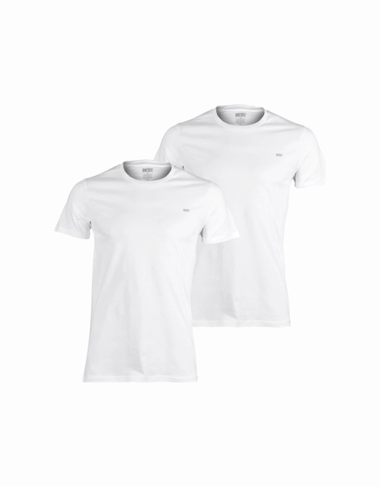 2-Pack Iconic Logo Crew-Neck T-Shirts, White