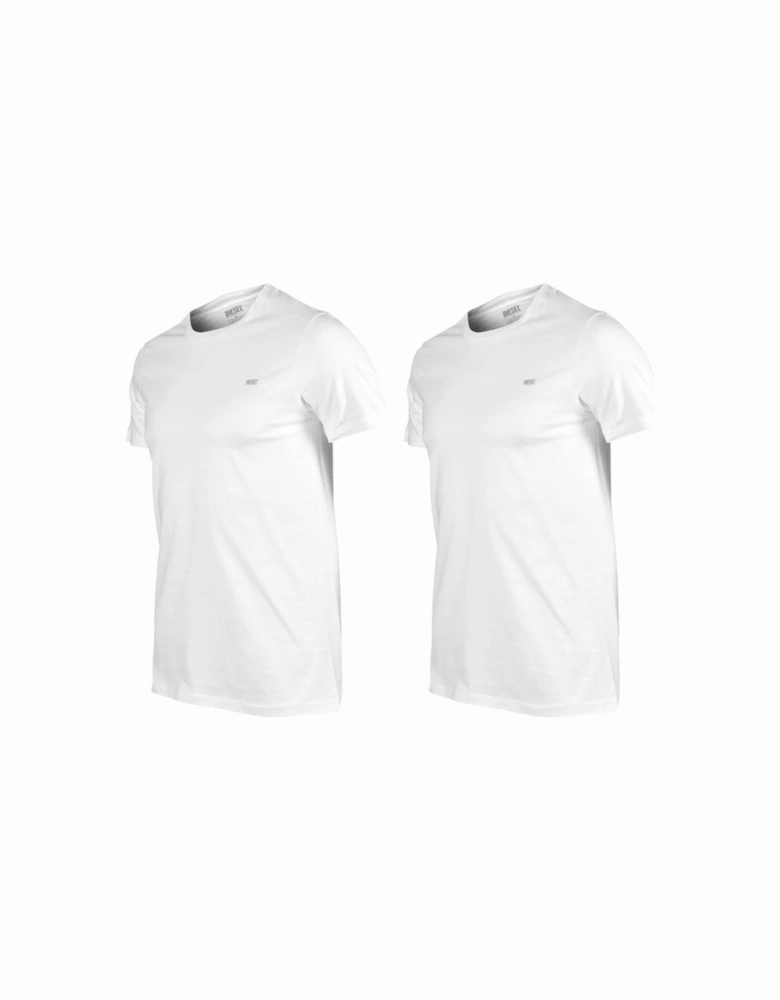 2-Pack Iconic Logo Crew-Neck T-Shirts, White