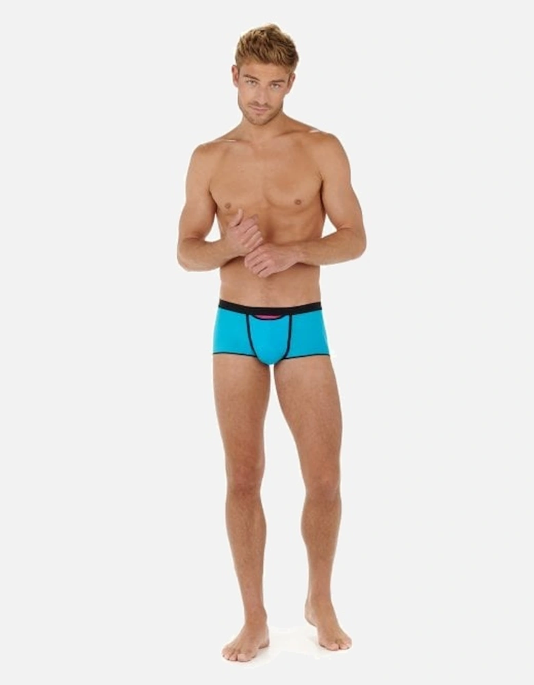 Temptation Plume Up HO1 Boxer Trunk, Turquoise Blue