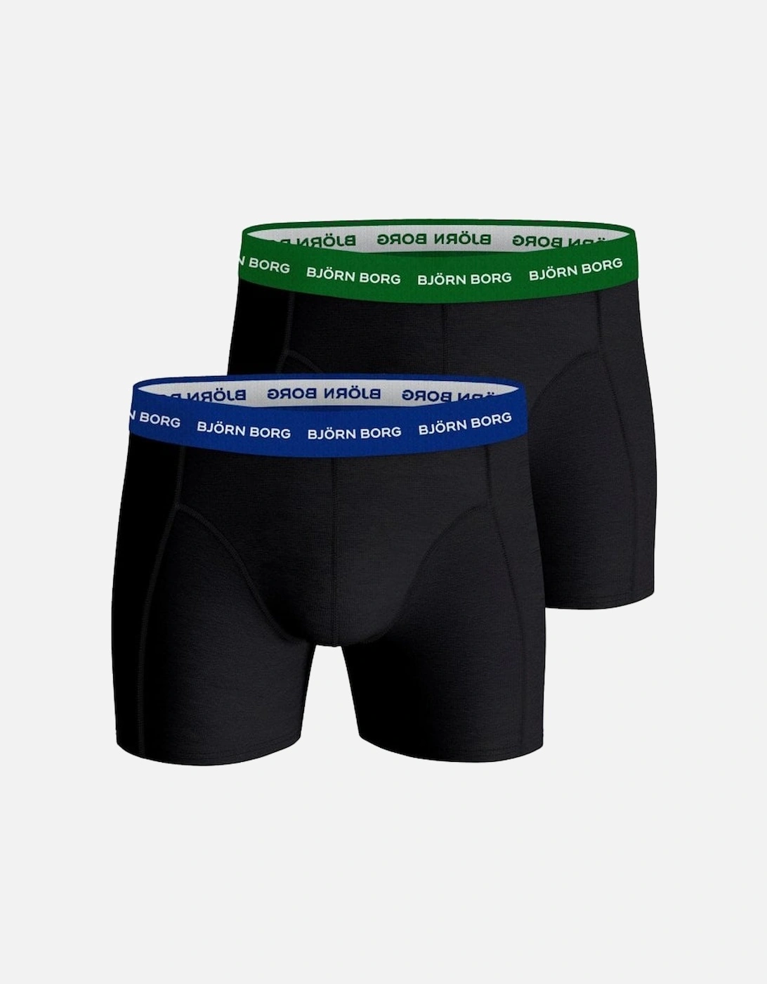 2-Pack Contrast Waistband Boxer Trunks, Black, 6 of 5