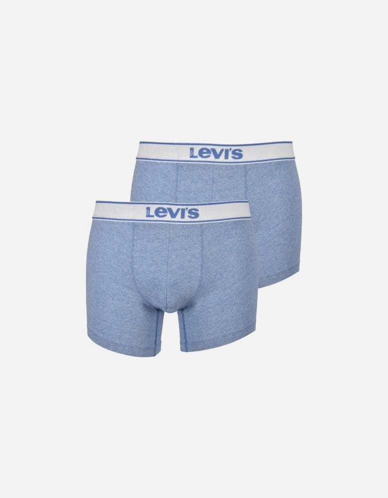 2-Pack Vintage Heather Boxer Briefs, Light Blue