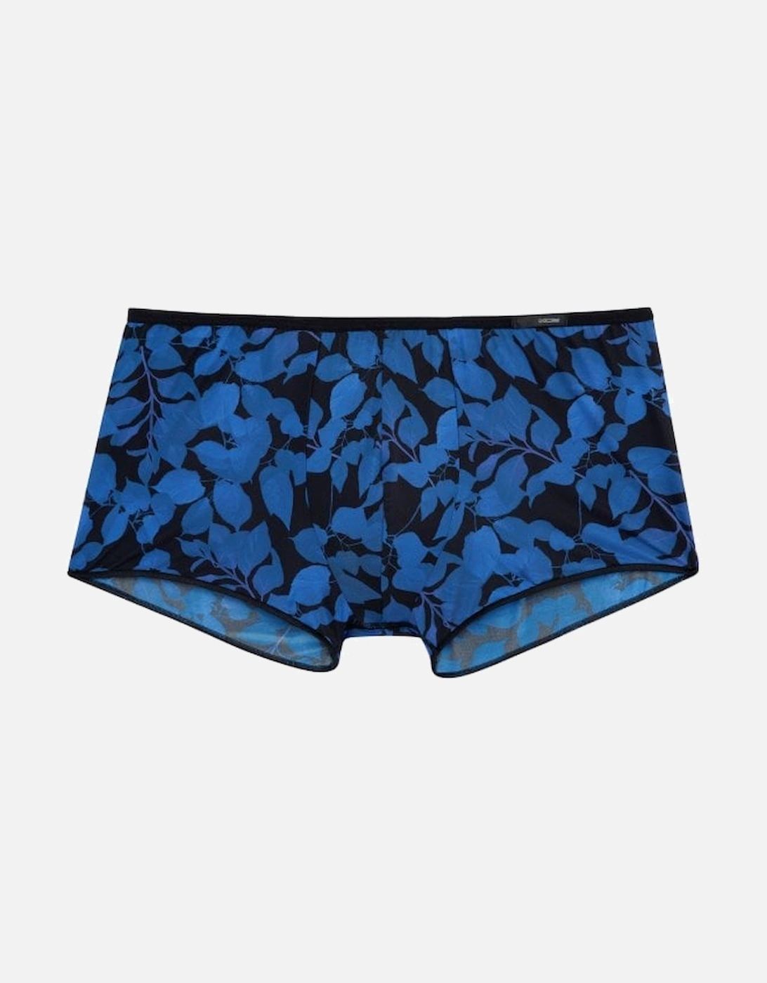 Temptation Quentin Immersive Flowers Print Boxer Trunk, Blue/Black, 5 of 4