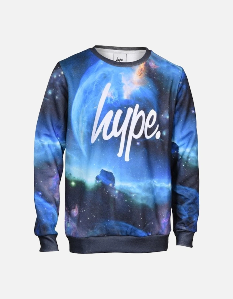 Boys Galactic Boom Sweatshirt, Blue/multi