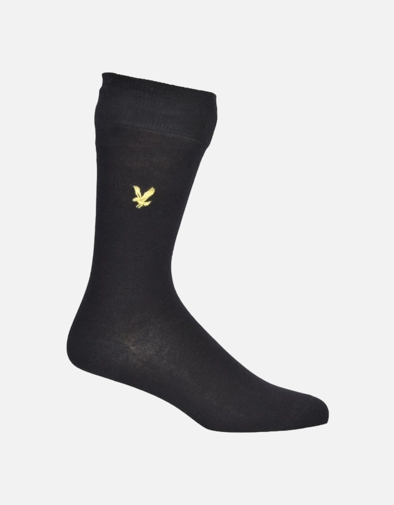 3-Pack Golden Eagle Logo Socks, Black/Grey/Navy