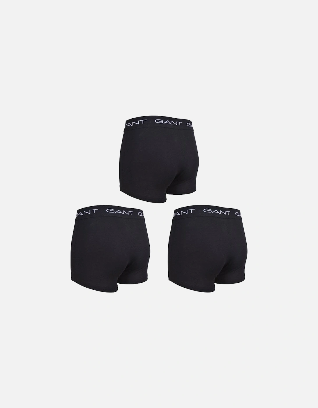 3-Pack Boys Logo Waistband Boxer Trunks, Black