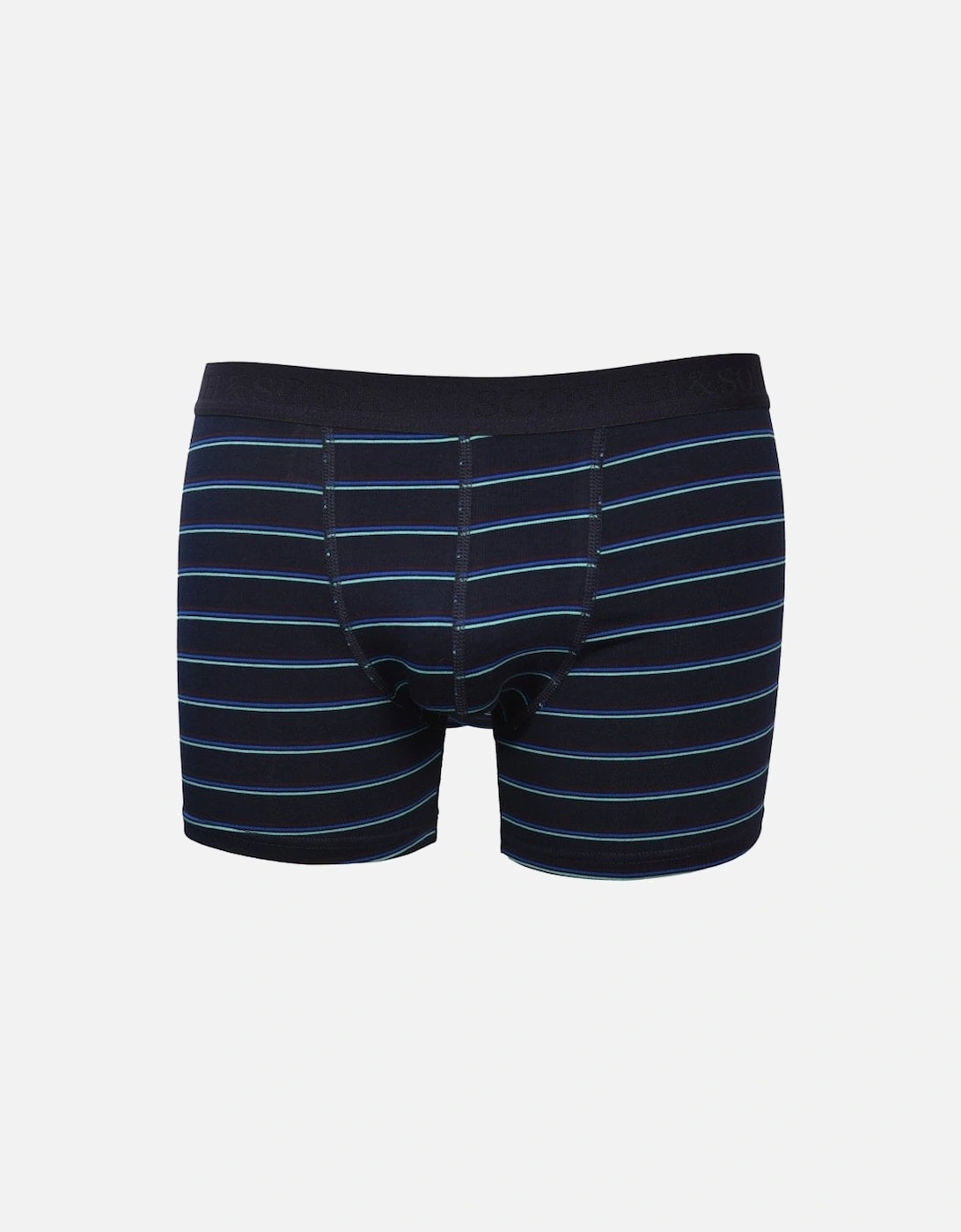 2-Pack Stripe and Geometric Print Boxer Briefs, Navy/Blue Mix