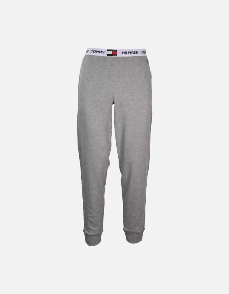 Flag Logo Organic Cotton Jogging Bottoms, Heather Grey