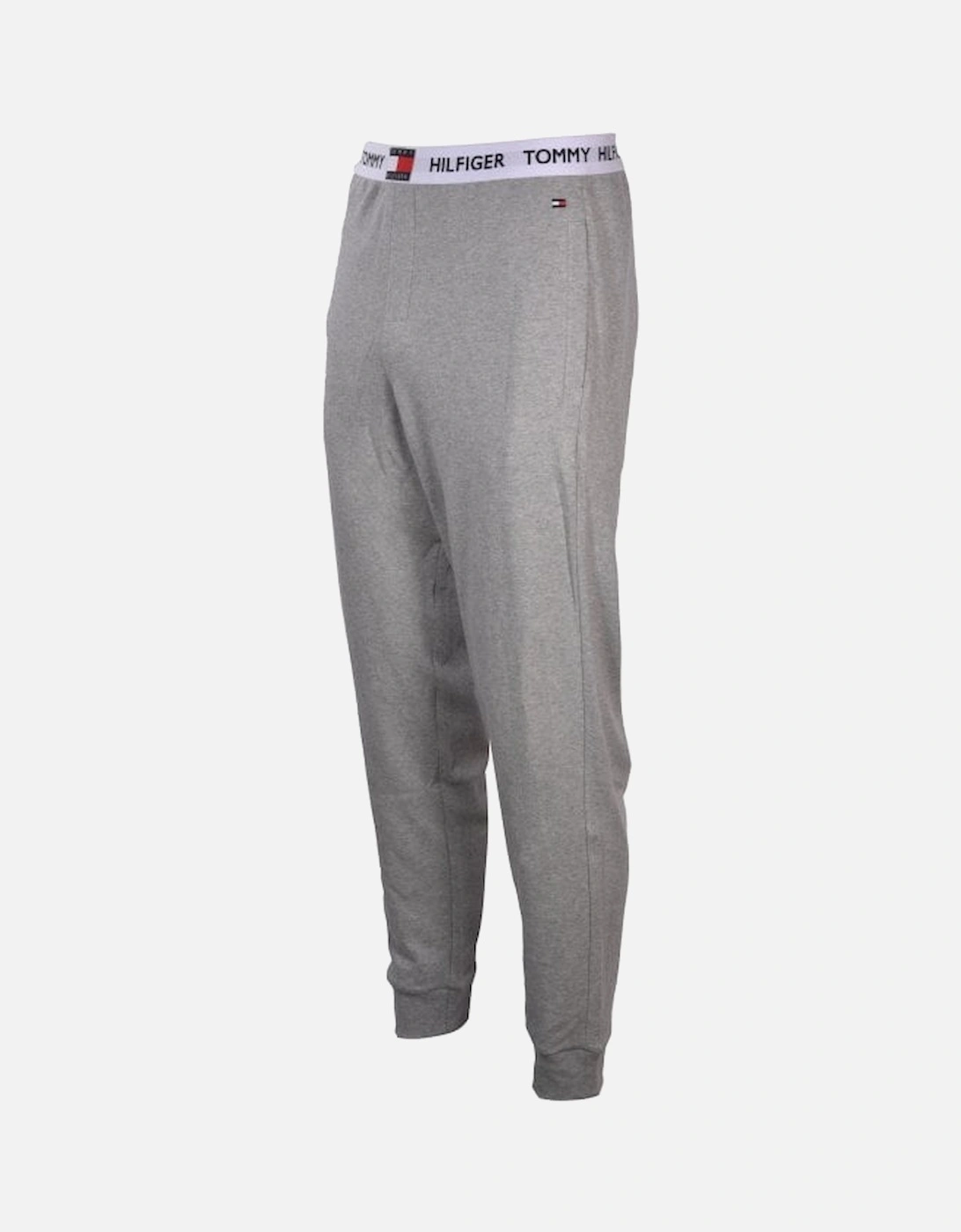 Flag Logo Organic Cotton Jogging Bottoms, Heather Grey