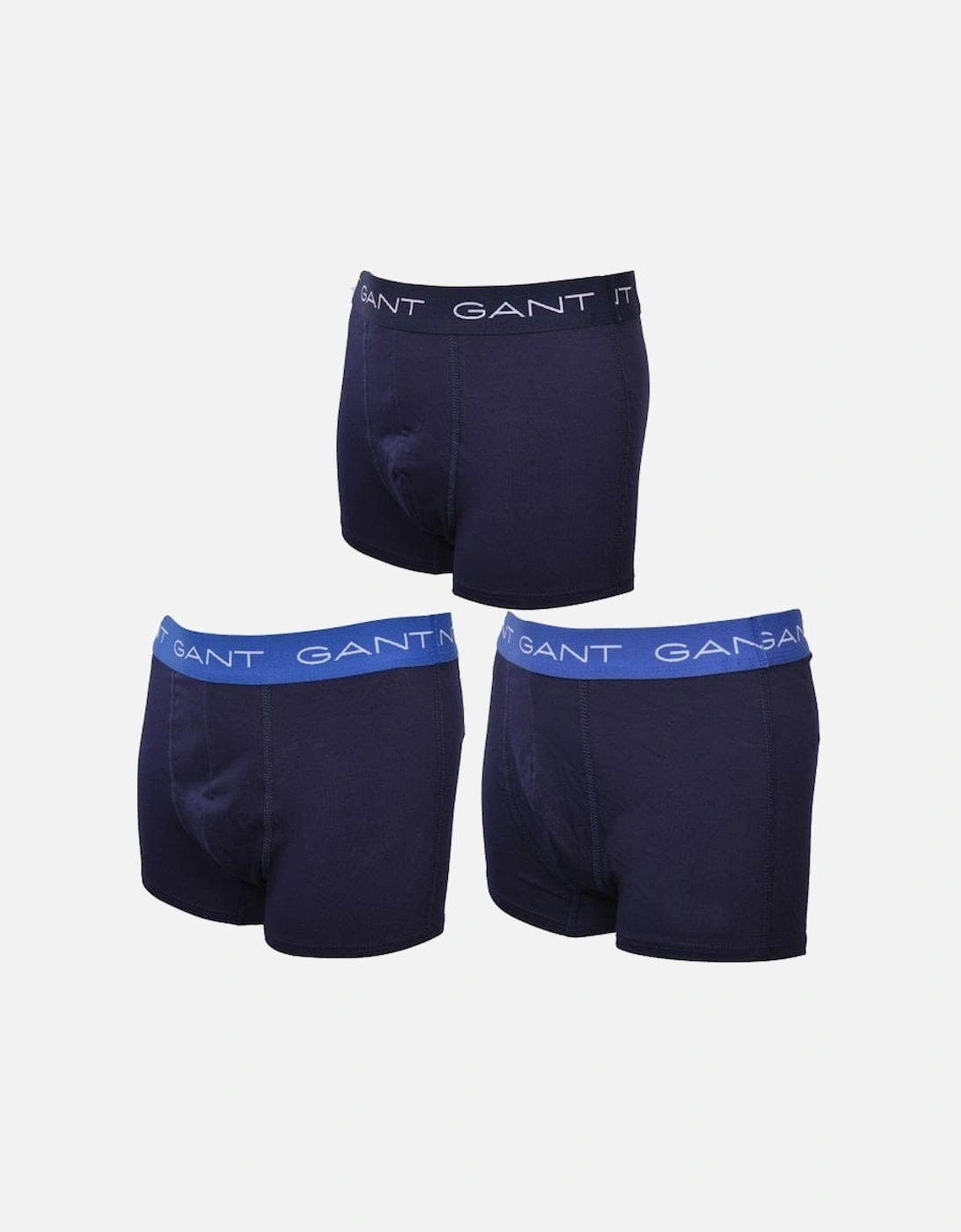 3-Pack Contrast Waistband Boys Boxer Trunks, Navy