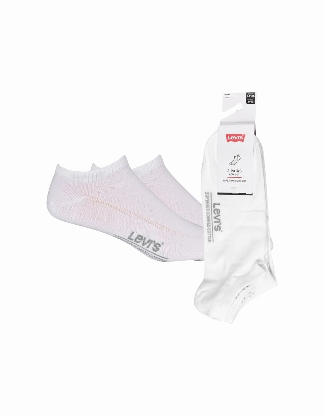2-Pack Low-Cut Trainer Socks, White, 5 of 4