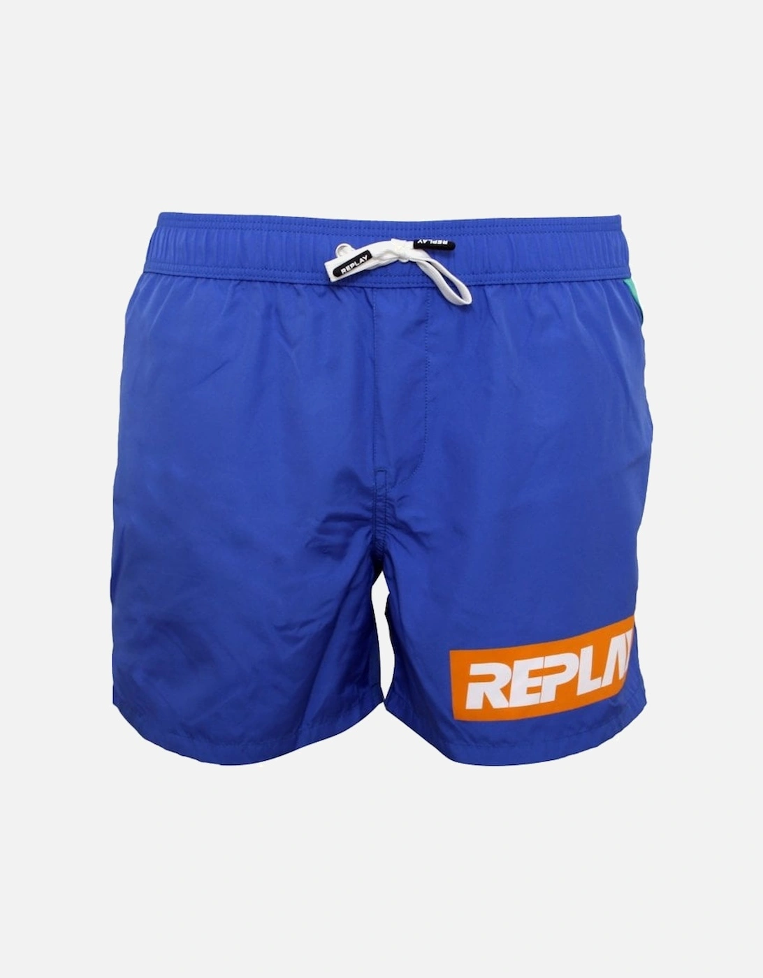 Block Logo Swim Shorts, Blue