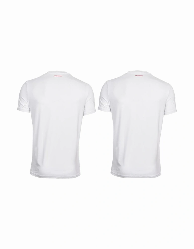 2-Pack Modal Stretch Crew-Neck T-Shirts, White