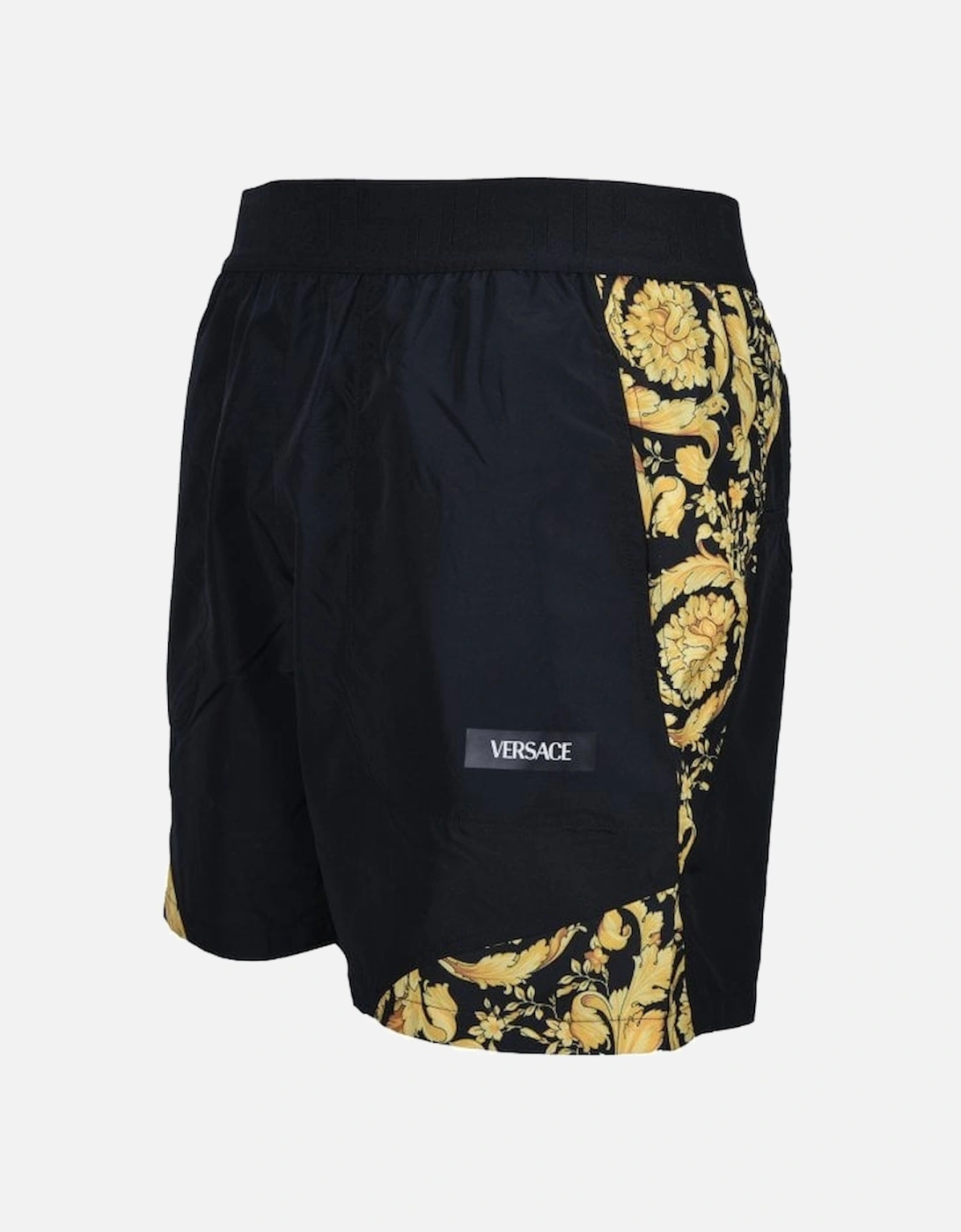 Golden Baroque Technical Gym Shorts, Black