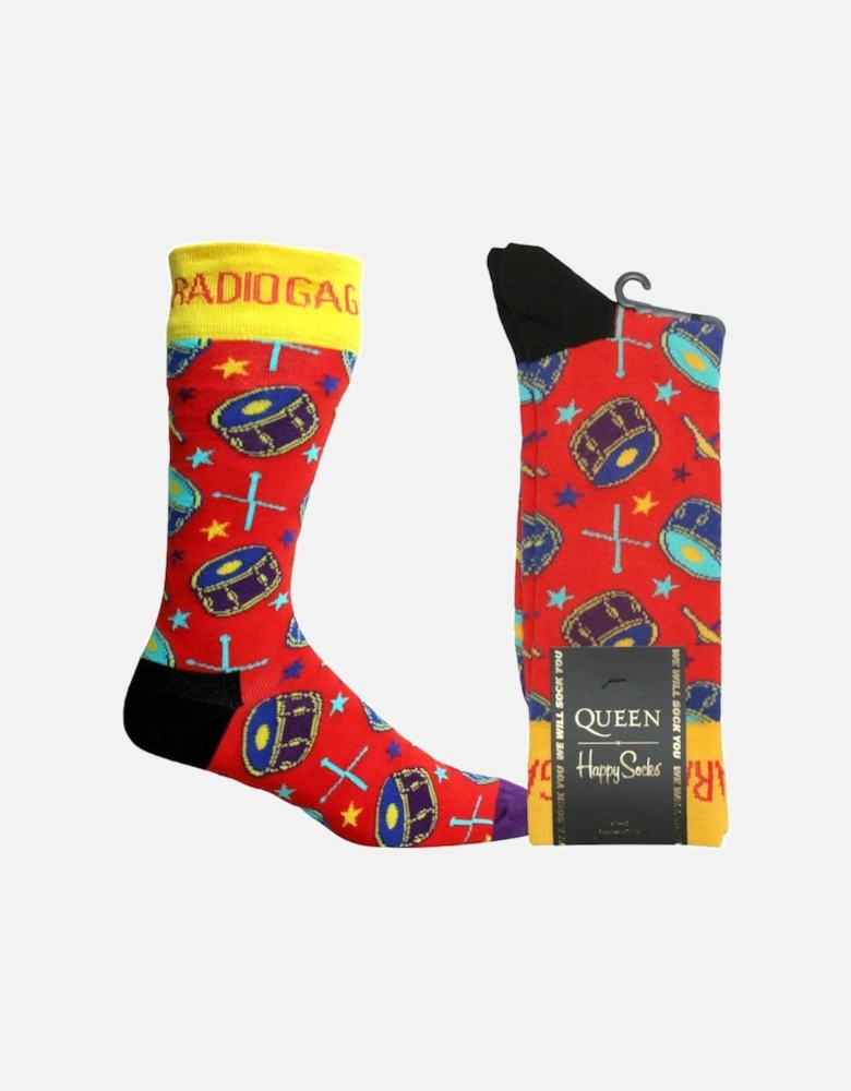 Queen Radio Ga Ga Sock, Red