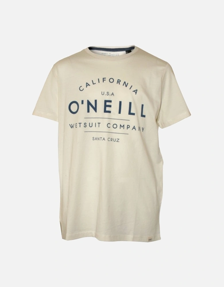 Boys California Crew-Neck T-Shirt, Powder White