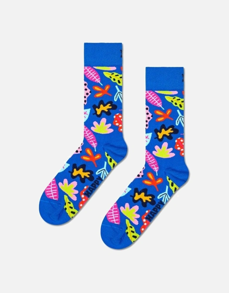 Leaves Socks, Blue/multi