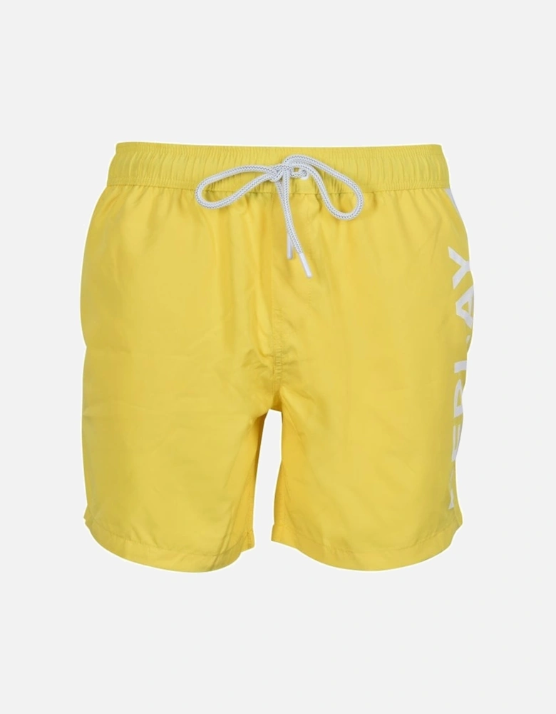 Side Logo Swim Shorts, Bright Yellow