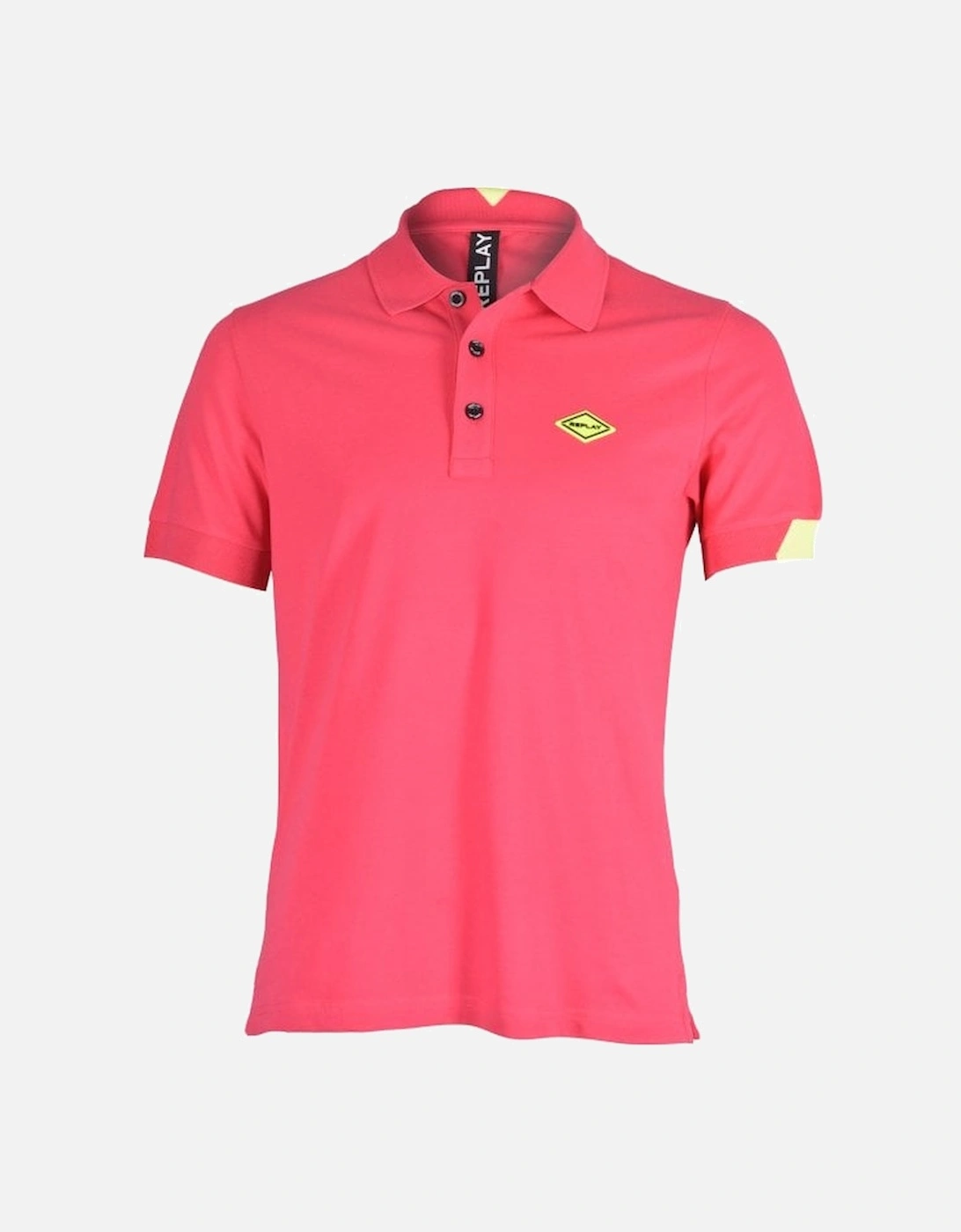 Stretch Pique Polo Shirt, Neon Pink, 5 of 4