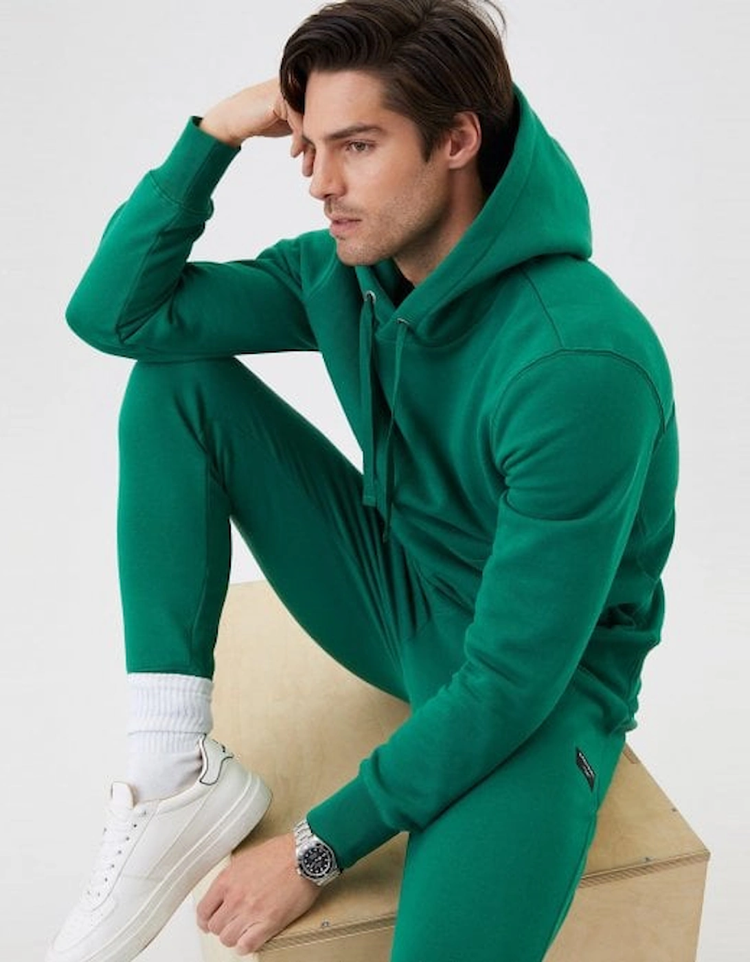 Centre Tracksuit Hoodie, Verdant Green