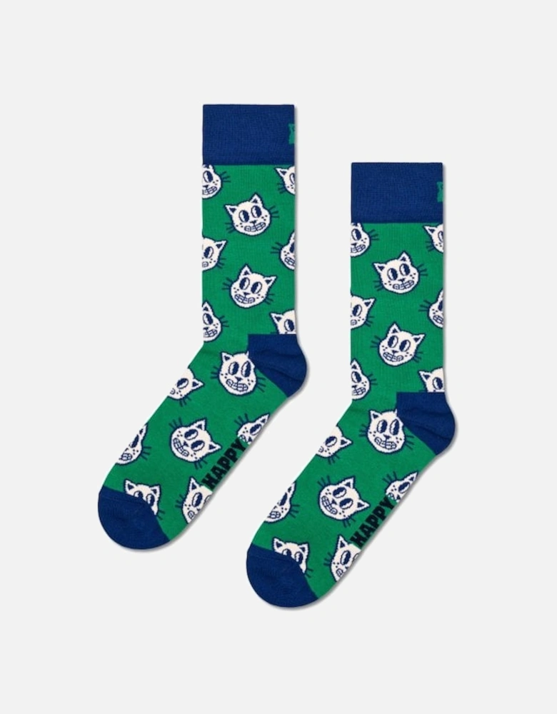 Cat Socks, Green